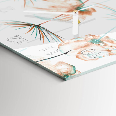 Square wall clock Dandelions