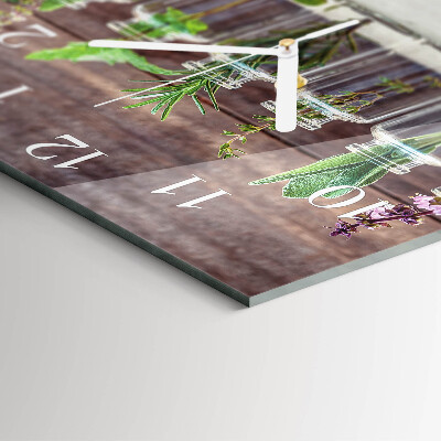 Square wall clock Herbs