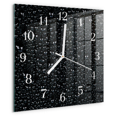 Square wall clock Drops of Water