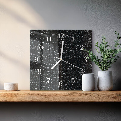 Square wall clock Drops of Water