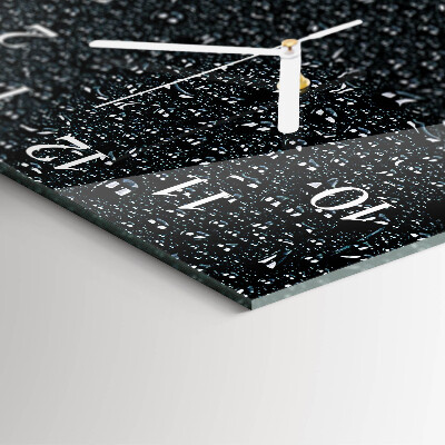 Square wall clock Drops of Water