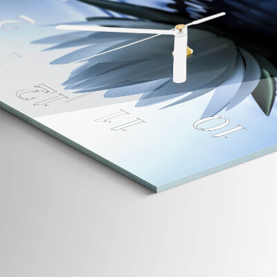 Square wall clock Water lily