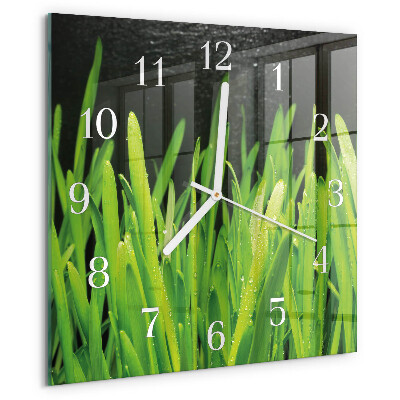 Square wall clock Grass
