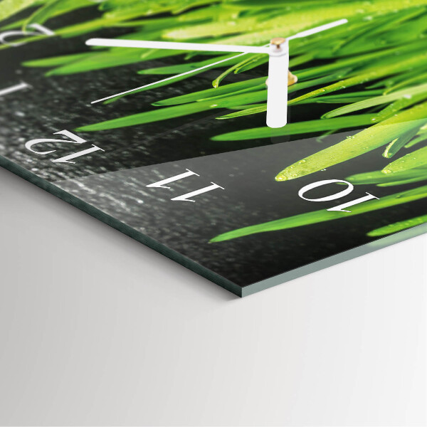 Square wall clock Grass