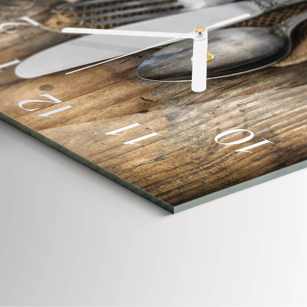 Square wall clock Cutlery