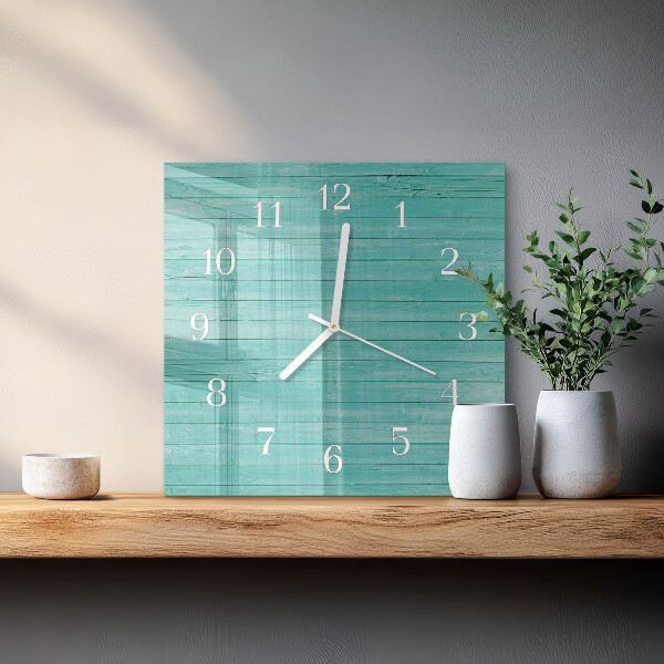 Square wall clock Green boards
