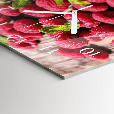 Square wall clock Raspberries