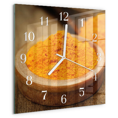 Square wall clock Turmeric