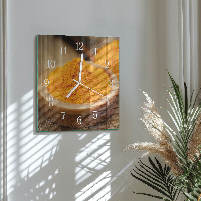 Square wall clock Turmeric