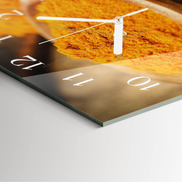 Square wall clock Turmeric