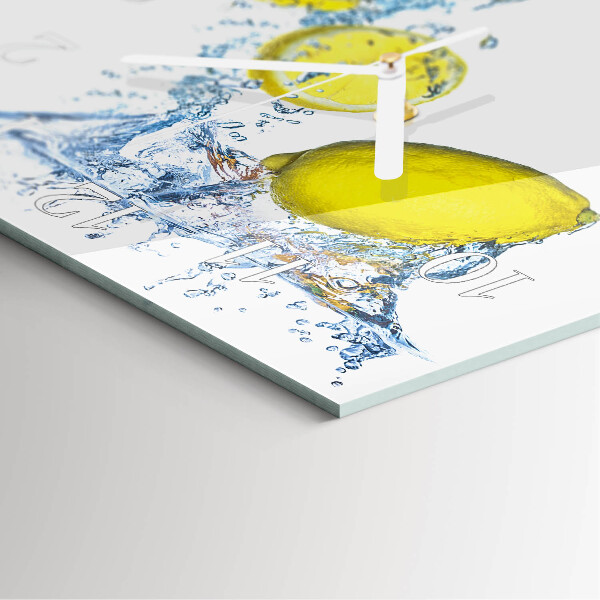 Square wall clock Lemons