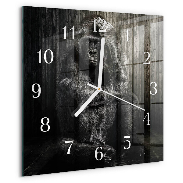 Square wall clock Gorilla