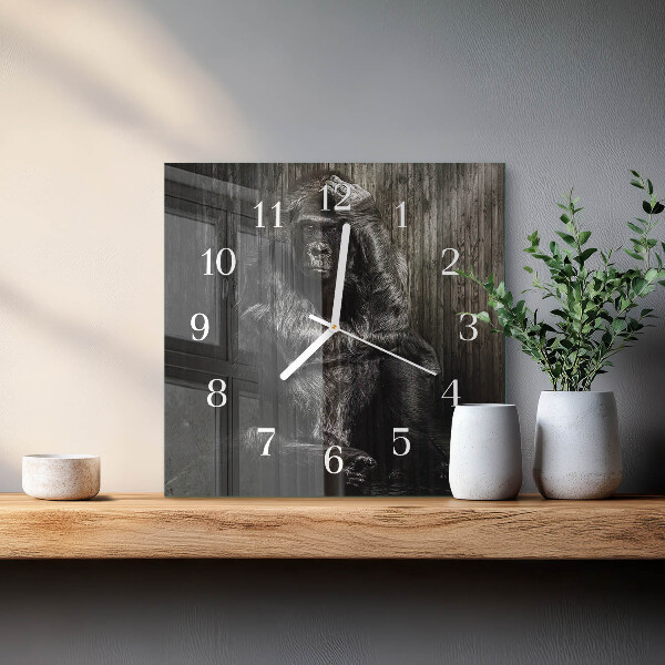 Square wall clock Gorilla