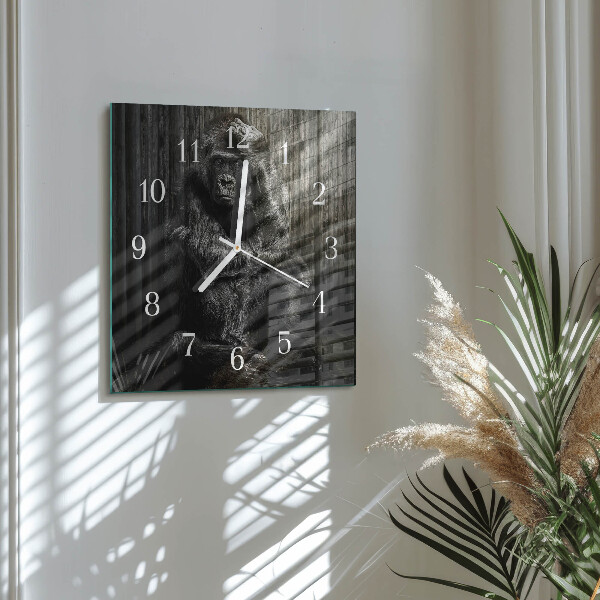 Square wall clock Gorilla