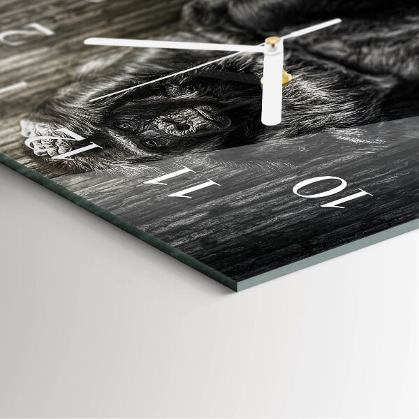 Square wall clock Gorilla