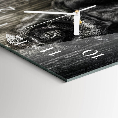 Square wall clock Gorilla