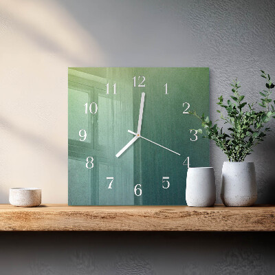 Square wall clock Green gradient