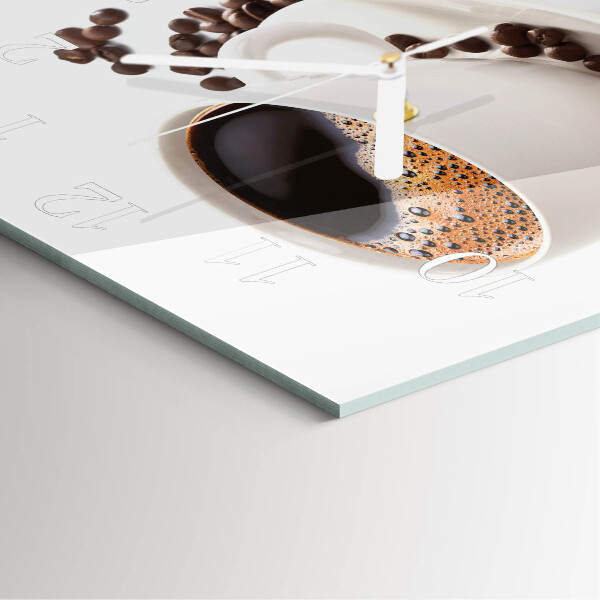 Square wall clock Cup of Coffee