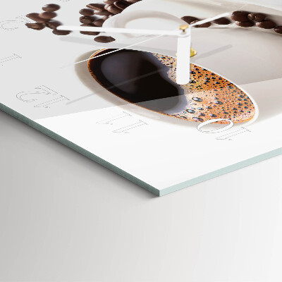 Square wall clock Cup of Coffee