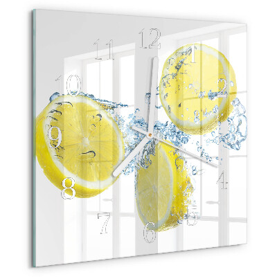 Square wall clock Lemons