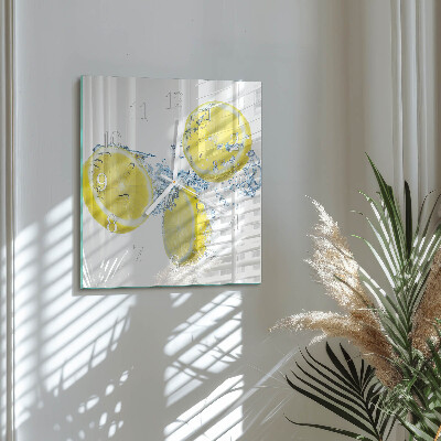 Square wall clock Lemons