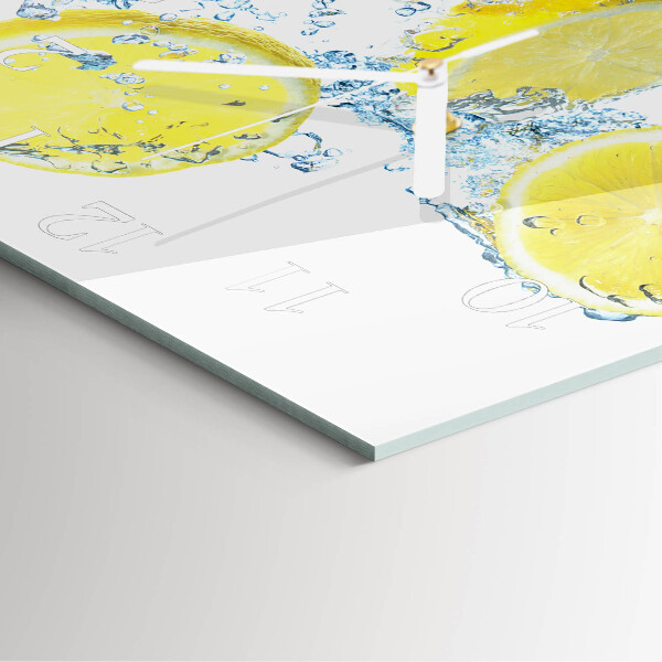 Square wall clock Lemons