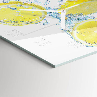 Square wall clock Lemons