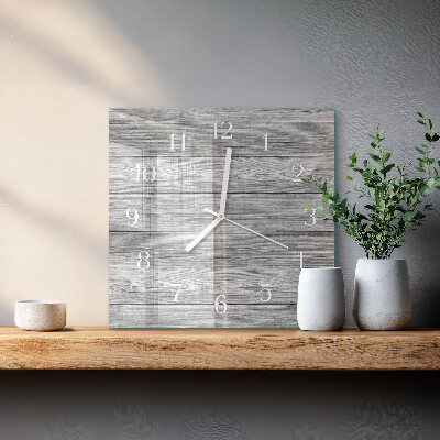 Square wall clock Gray wood