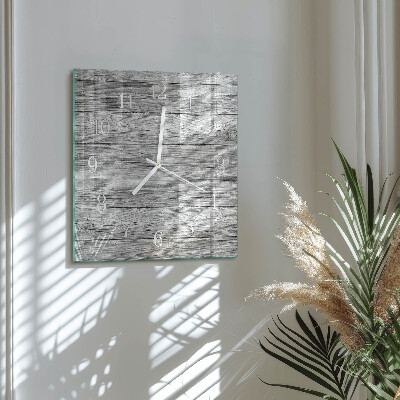 Square wall clock Gray wood