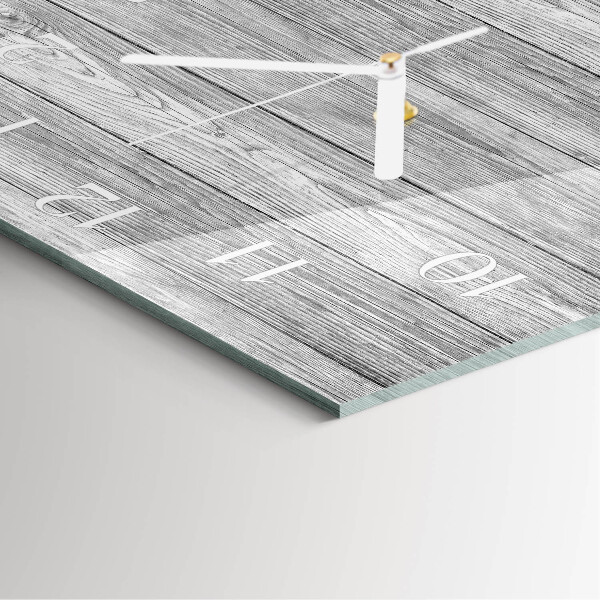 Square wall clock Gray wood