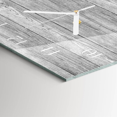 Square wall clock Gray wood