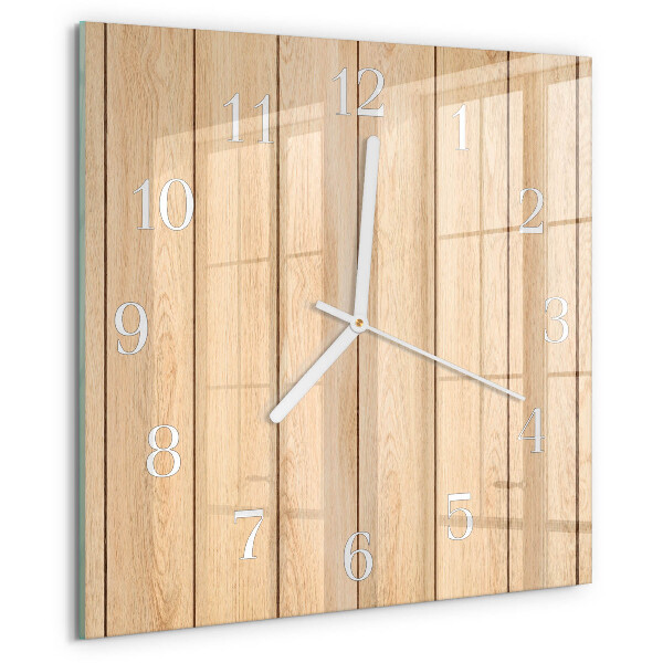 Square wall clock Wood