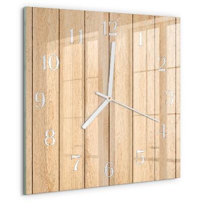 Square wall clock Wood