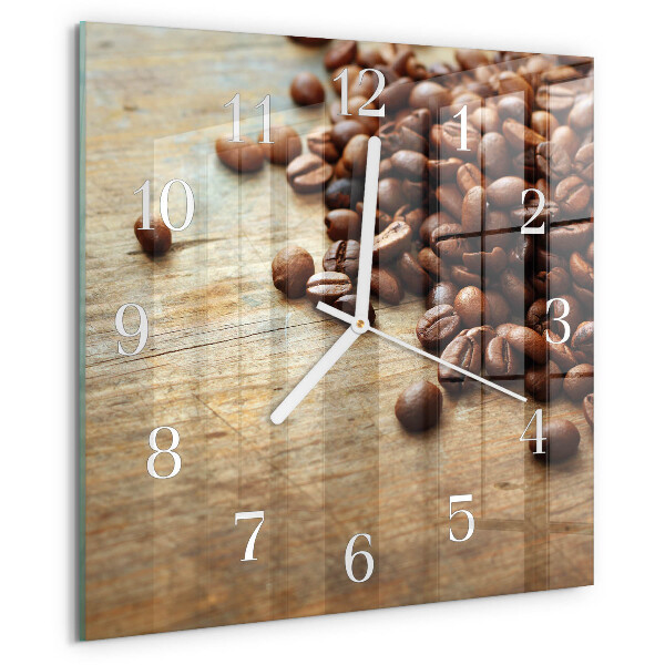 Square wall clock Coffee Beans
