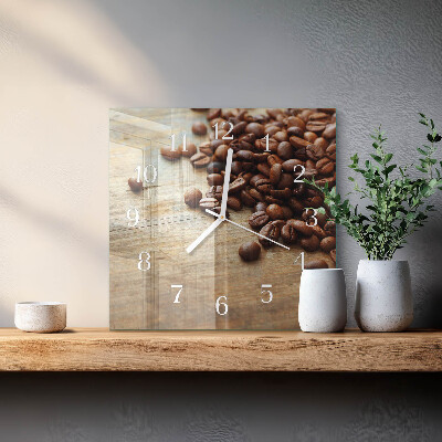 Square wall clock Coffee Beans