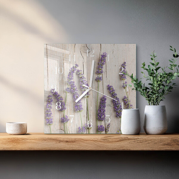 Square wall clock Lavender