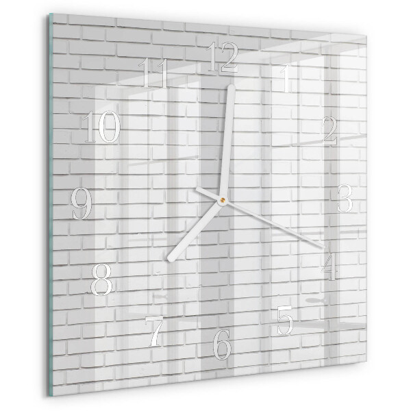 Square wall clock Brick Wall