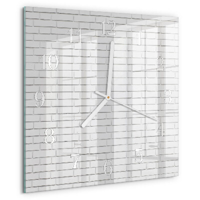 Square wall clock Brick Wall