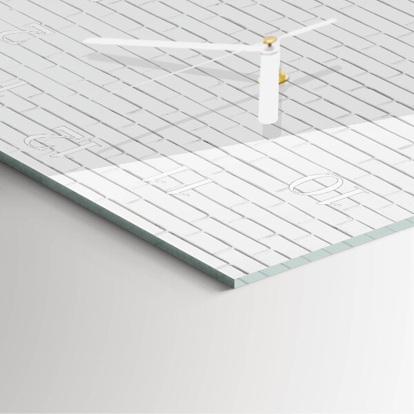 Square wall clock Brick Wall