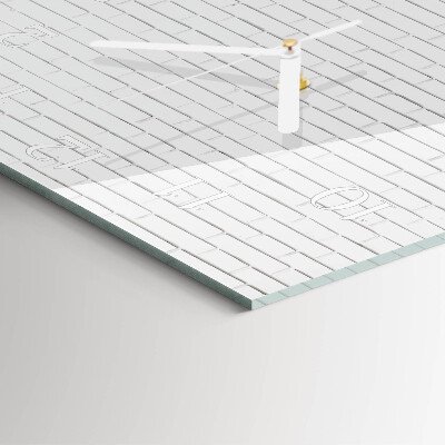 Square wall clock Brick Wall