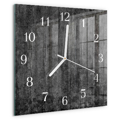 Square wall clock Wood