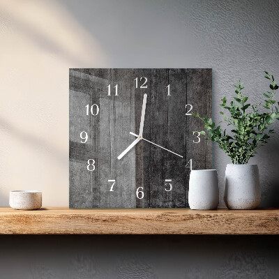 Square wall clock Wood