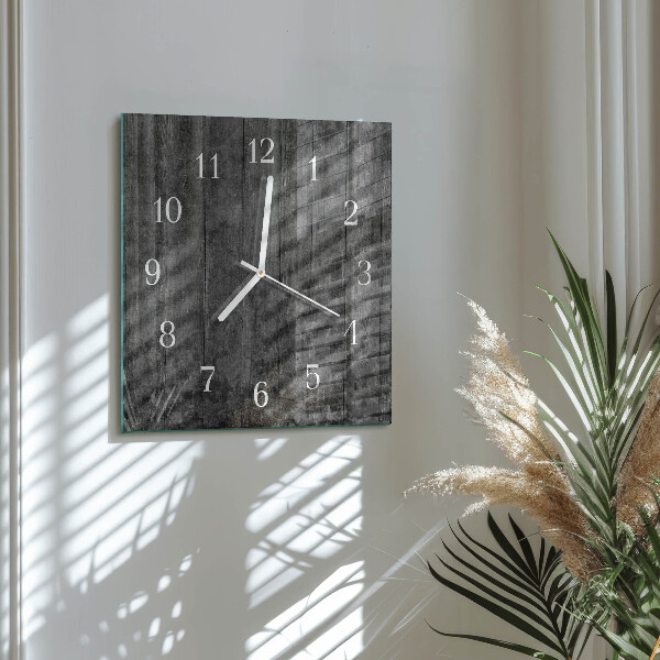 Square wall clock Wood