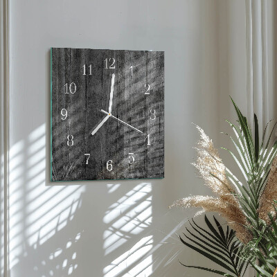 Square wall clock Wood