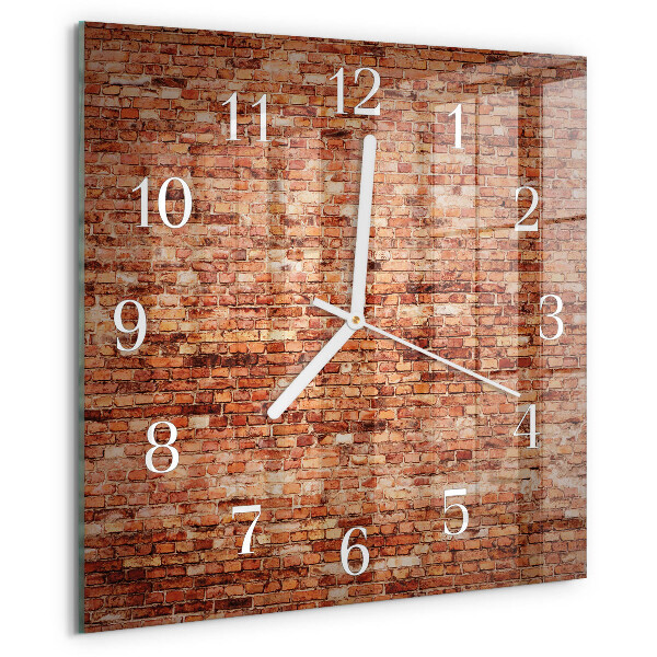 Square wall clock Brick Wall