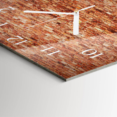 Square wall clock Brick Wall