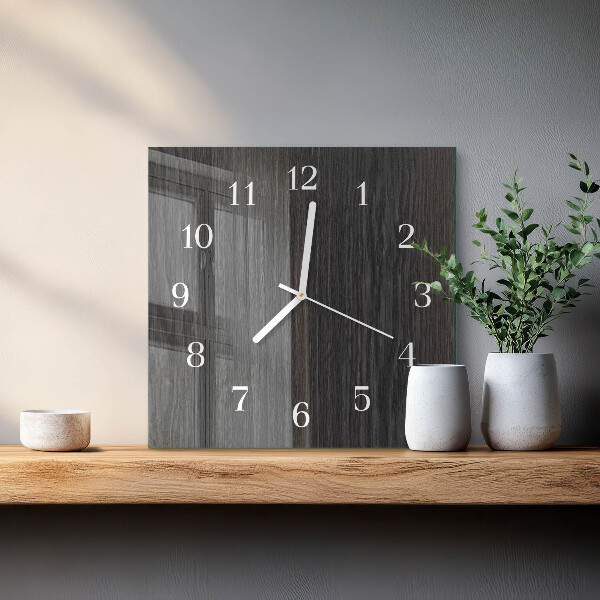 Square wall clock Wood