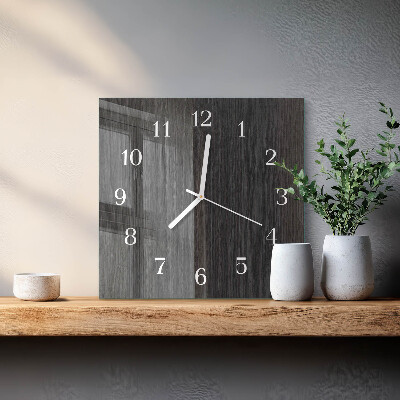 Square wall clock Wood