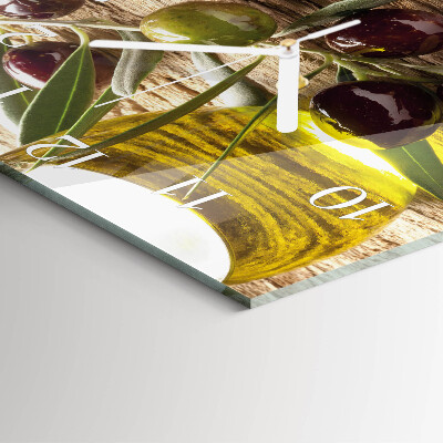 Square wall clock Olive oil