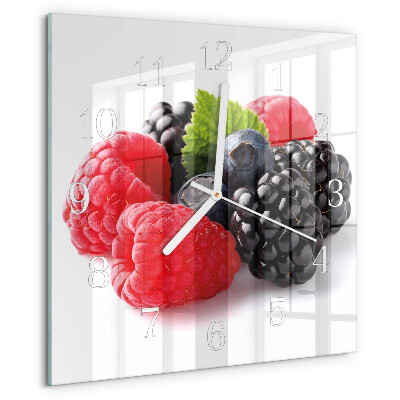 Square wall clock Berries